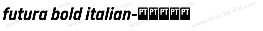futura bold italian字体转换